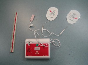 AED Trainer and adult pads
