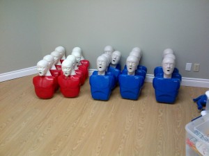 CPR/AED training mannequins