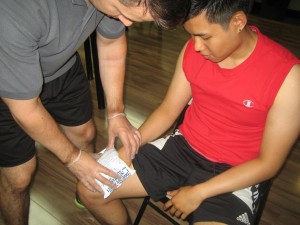 Wrist Injury - Applying Ice